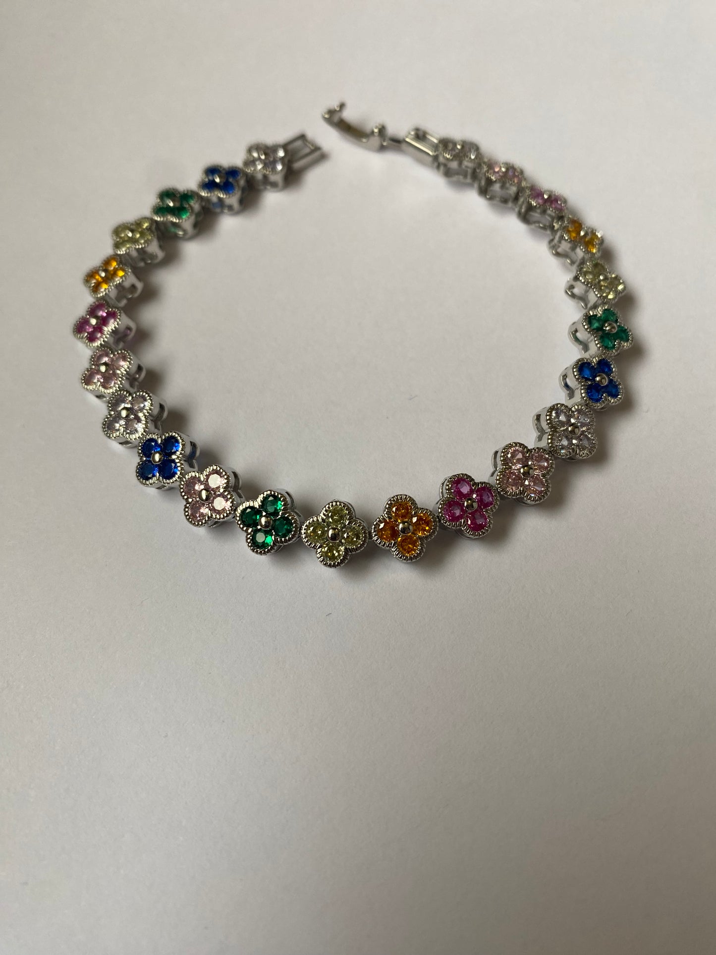 Bracelet Multicolore Argenté