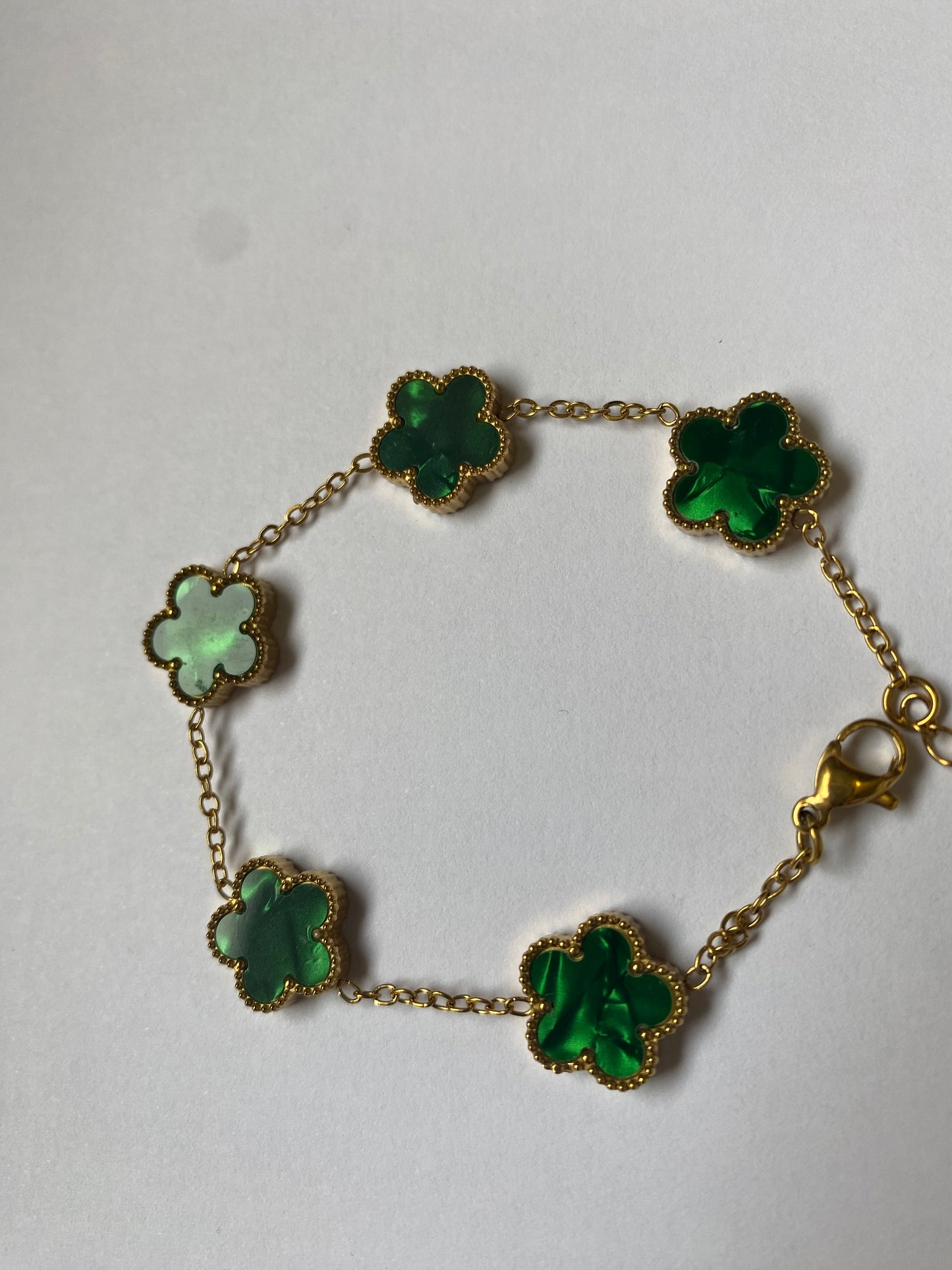 Bracelet Fleuri Vert