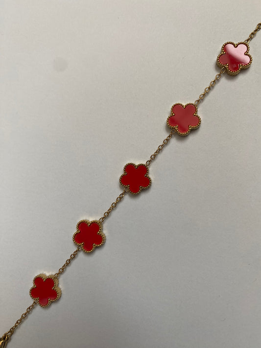 Bracelet Fleuri Rouge