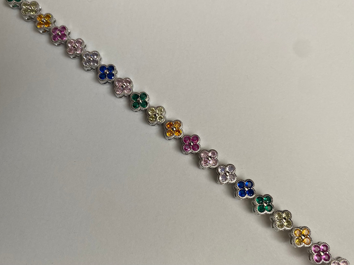 Bracelet Multicolore Argenté