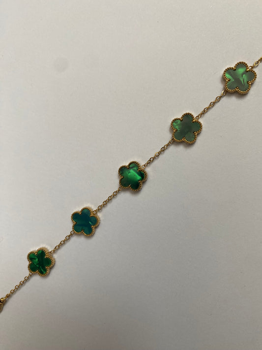 Bracelet Fleuri Vert